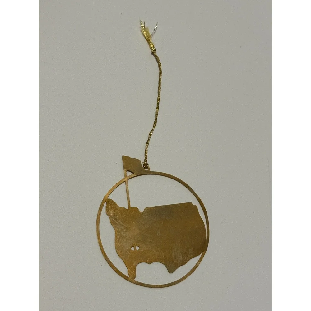 VERY RARE 1995‎ MASTERS 24k GOLD PLATE GOLF AUGUSTA NATIONAL CHRISTMAS ORNAMENT